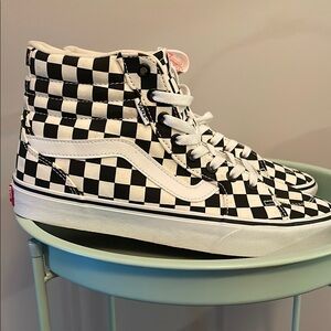 Vans Checkerboard Filmore Hi Black / Mars SK8 Hi Tops Women’s Size 10